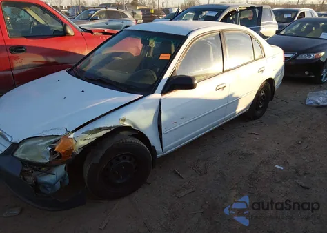 2001 Honda Civic Lx из США, поврежденный, VIN 2HGES16501H556994